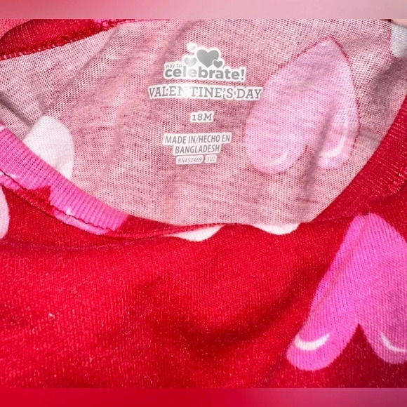 WAY TO CELEBRATE! Valentine's Day Toddler Girls Tutu Dress-Red-18m EUC - Picture 4 of 4